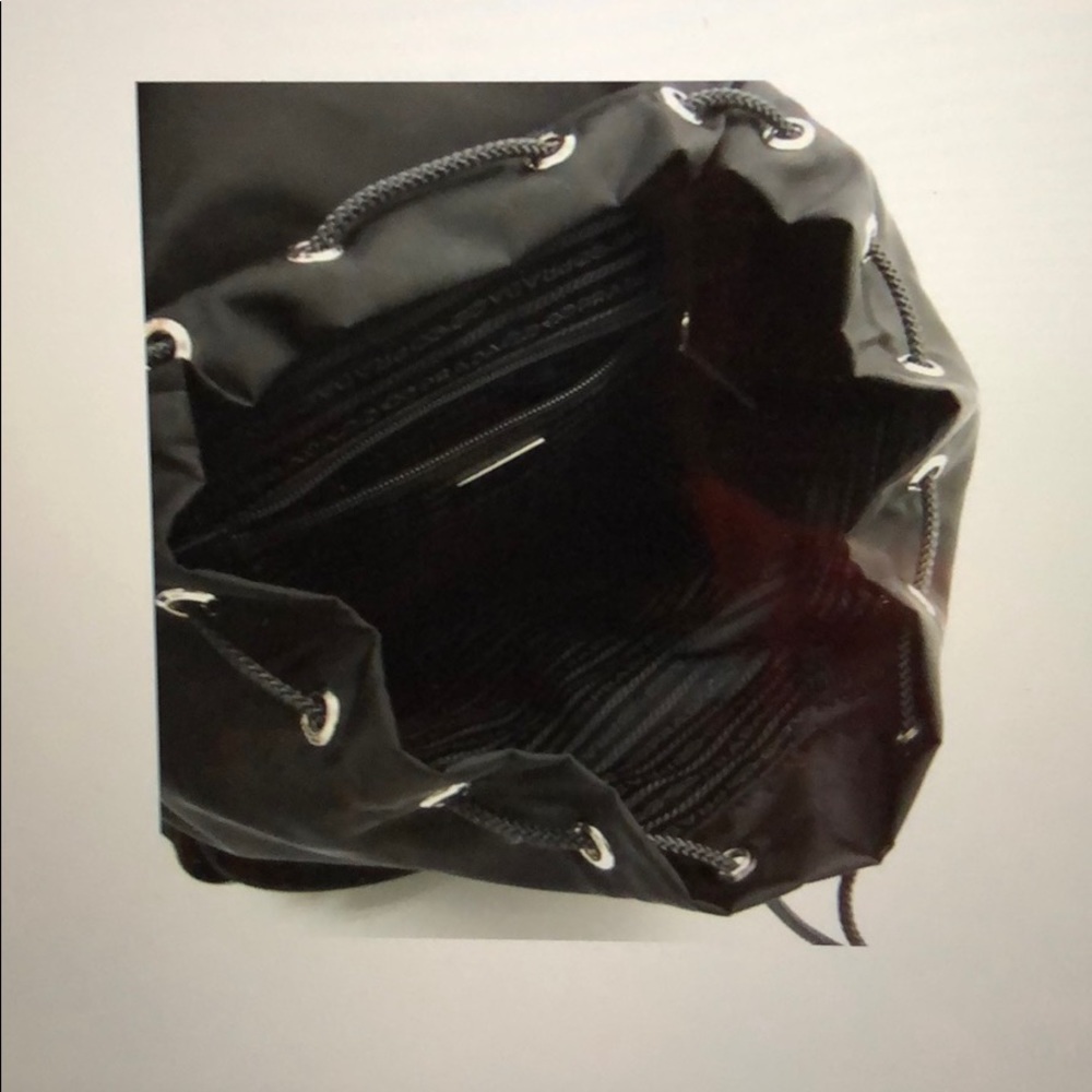 Prada V164 Unisex Nero Nylon / Leather Backpack - Picture 3 of 15